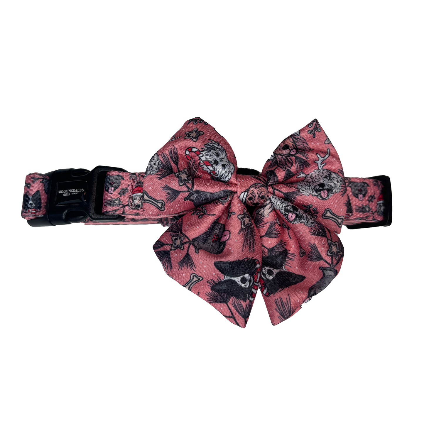 Image of Woofingdales festive product - 'Merry Paws' sailor dog bow
