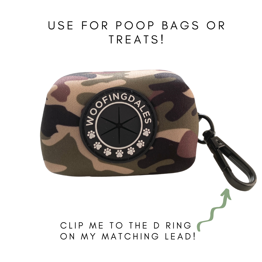 Green Camo Poop Bag Holder