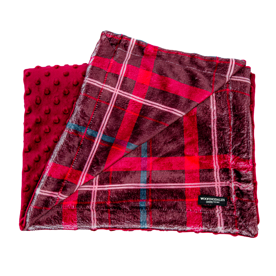 Burgundy Plaid Blanket