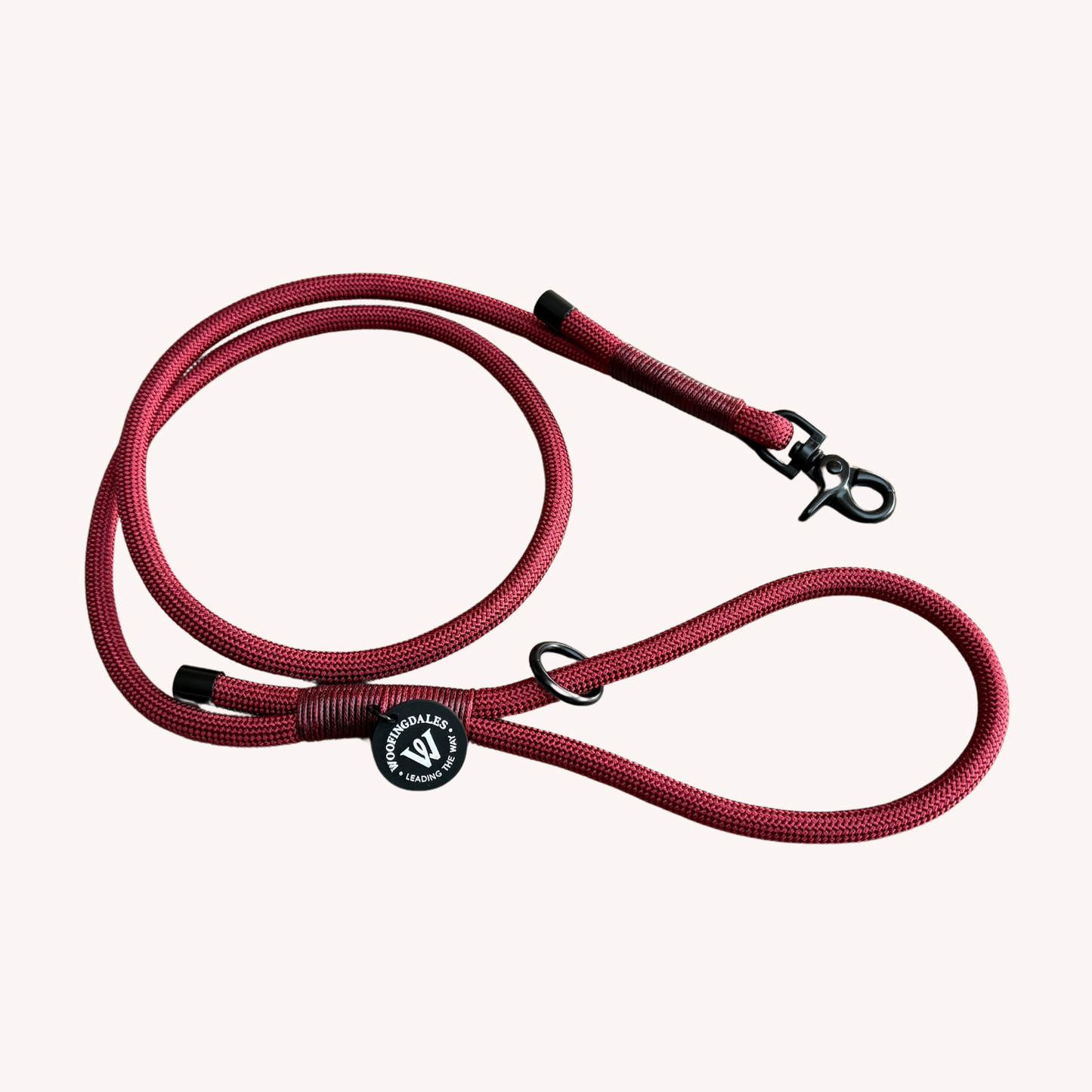 Peak Paws Rope Lead - Burgundy