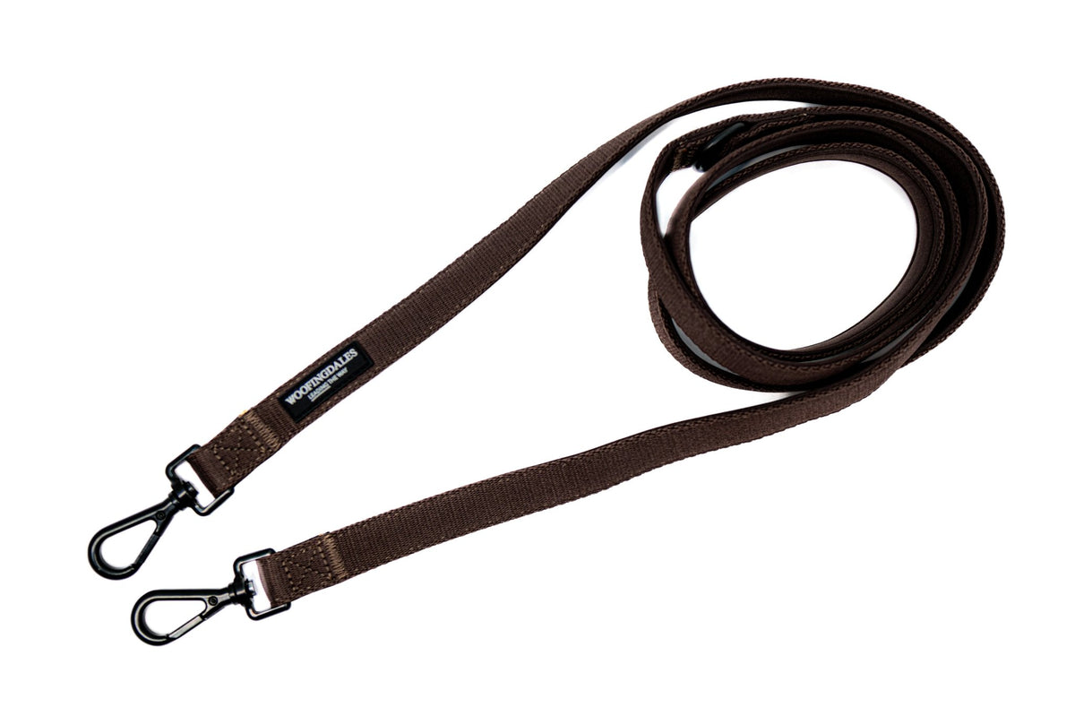 Peak Paws Multiway Lead - Espresso - Woofingdales.co.uk