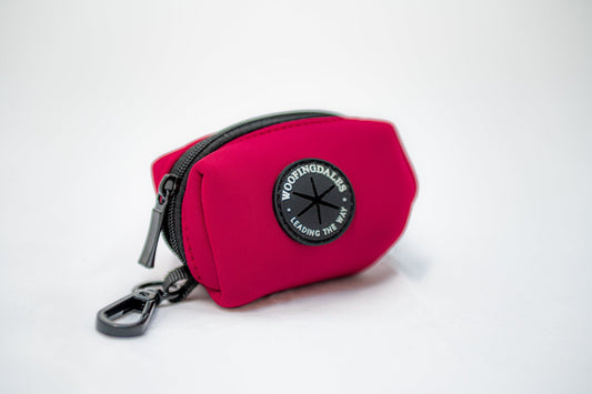 Peak Paws Poop Bag Holder - Burgundy - Woofingdales.co.uk