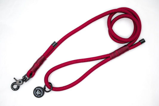 Peak Paws Rope Lead - Burgundy - Woofingdales.co.uk