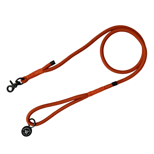 Peak Paws Rope Lead - Burnt Orange - Woofingdales.co.uk