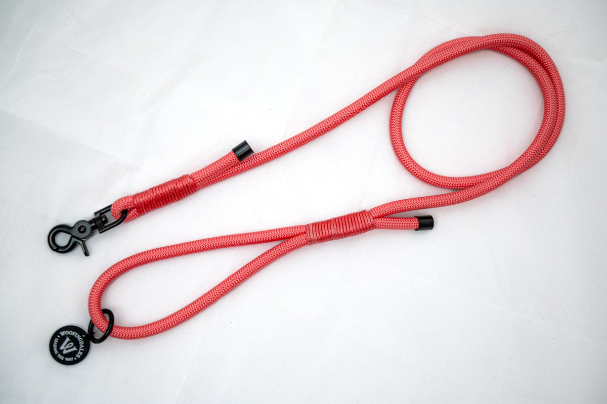 Peak Paws Rope Lead - Fuchsia Pink - Woofingdales.co.uk
