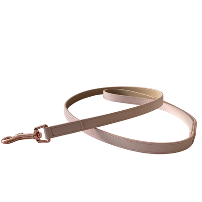 Luxury Leather Dog Lead - Pink