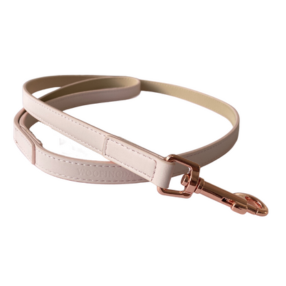 Luxury Leather Dog Lead - Pink
