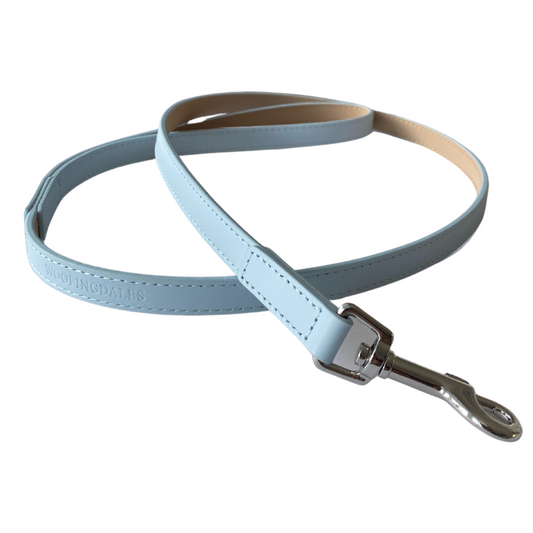 Luxury Leather Dog Lead - Harbour Blue