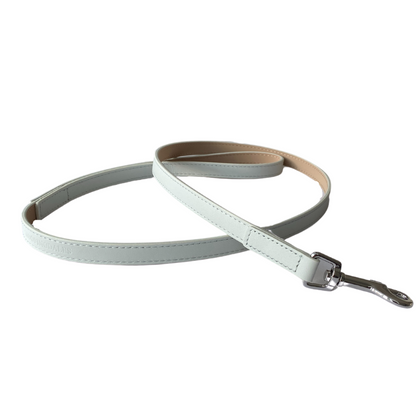 Luxury Leather Dog Lead - Grey