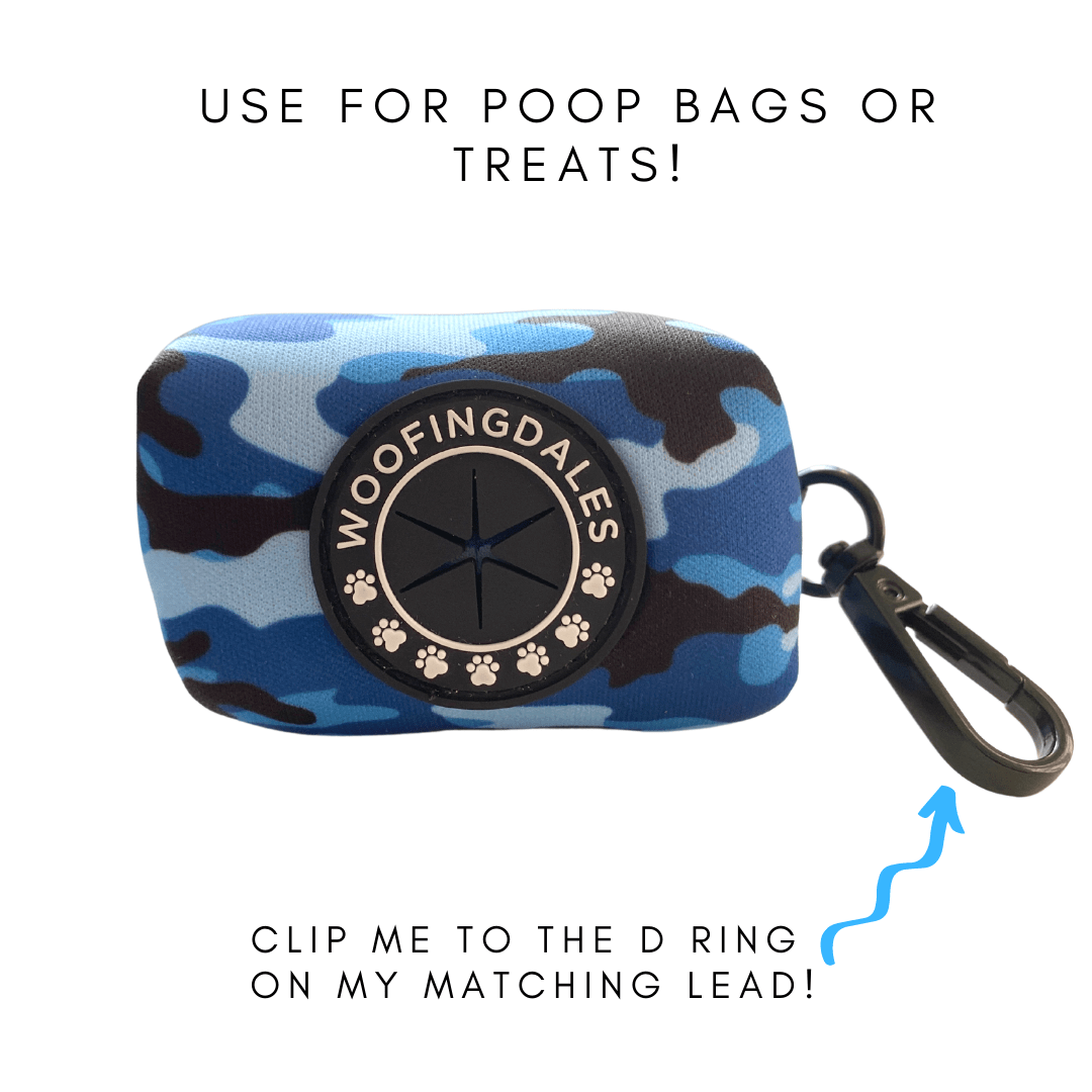 Blue Camo Poop Bag Holder - Woofingdales.co.uk
