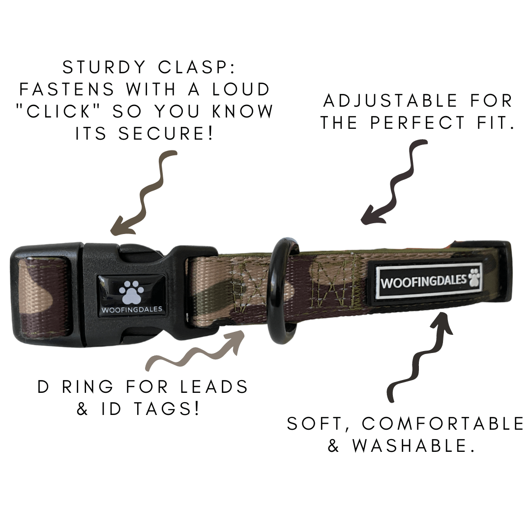 Green Camo Collar - Woofingdales.co.uk