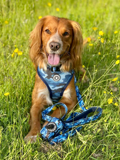 Blue Camo Poop Bag Holder