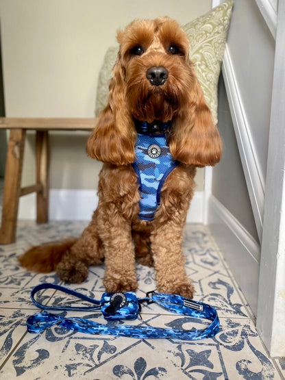 Blue Camo Poop Bag Holder