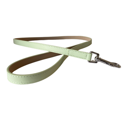 Luxury Leather Dog Lead - Green