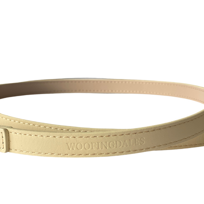 Luxury Leather Dog Lead - Yellow